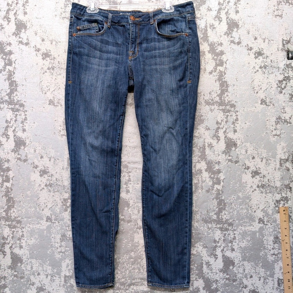 Peoples Liberation Womens Skinny Jeans Blue Medium Wash Mid Rise Denim 33x30